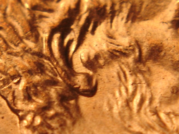 2006-P-Lincoln-Memorial-Cent---Partial-Beard-And-Polished-Inner-Ear